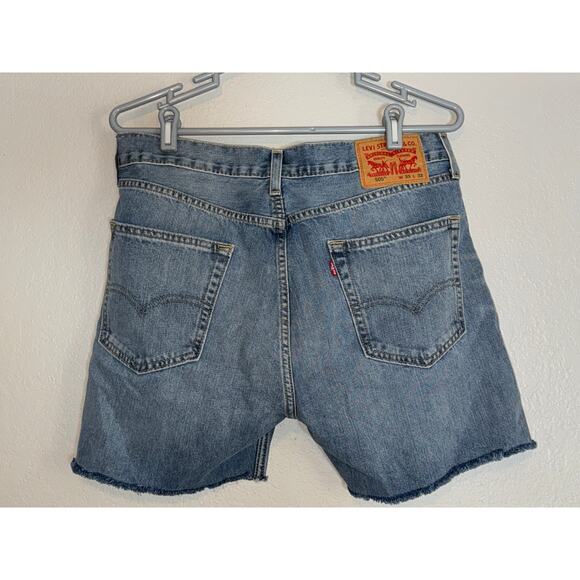 NEW Levis 505 High Rise Denim Blue Jean Shorts Womens XL 5" Inseam Urban Renewal - Picture 3 of 5